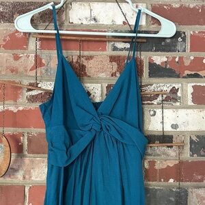 Banana Republic Teal Knot-Front Strap Dress